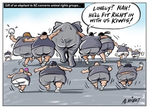 "Gift of elephant to NZ concerns animal rights groups"