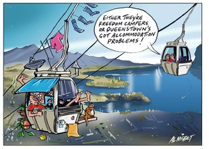 "Either they're freedom campers or Queenstown's got accommodation problems!"