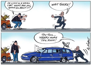 John Key's solution to living in a small car