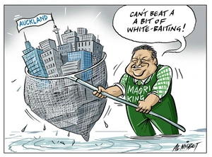 Maori King white-baiting Aucklanders