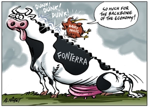 Dairy prices slide down Fonterra's backbone