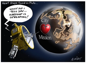 City Mission located on Pluto