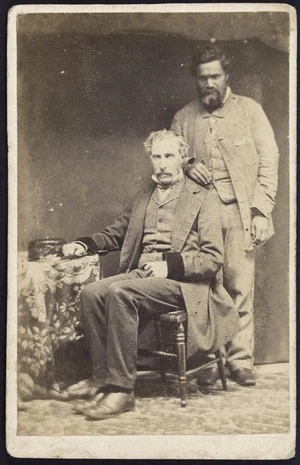 Photographer unknown :Portrait of Sir George Grey and Te Riwai Ropiha