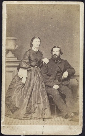 Photographer unknown: Portrait of Sir Julius and Lady von Haast