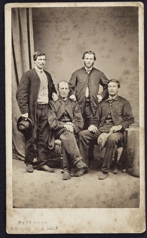 Photographer unknown :Group portrait with David McFedries, Alexander Kerr Senior and junior and Andrew McFedries