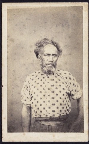 Photographer unknown :Portrait of Ihaia ki Te Kumara, a scout at Pukearuhe