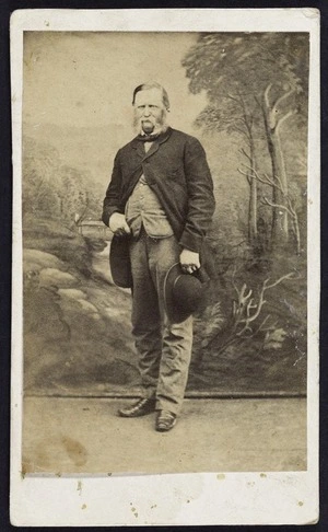 Photographer unknown :Portrait of Sir William Fox 1812-1893