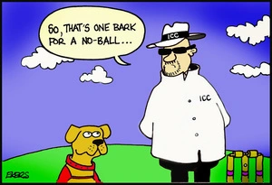 Dog cricket referees