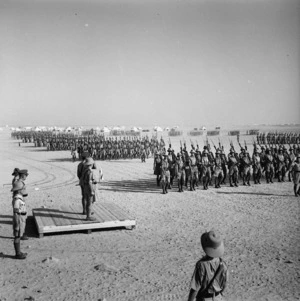 Parade of 2nd NZEF 5th NZ Infantry Brigade, Garawi, Egypt