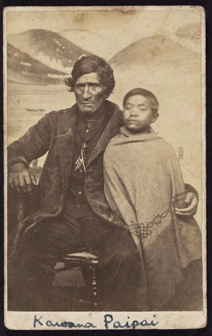 Photographer unknown :Portrait of Kawana Paipai and young boy