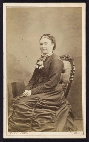 Schourup, Peter, 1837-1887 (Christchurch) :Portrait of unidentified woman