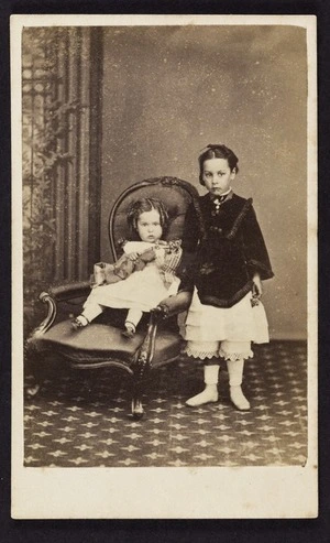 Christchurch Fancy Bazaar, fl 1900s :Portrait of two unidentified children