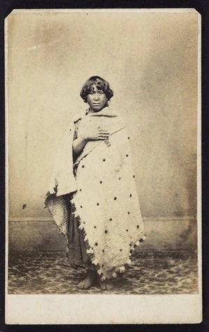 Hoby, George, fl 1863-1880 :Portrait of Maori woman, Taranaki region