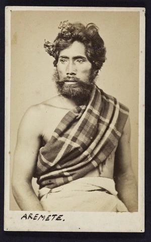 Photographer unknown :Portrait of Aremete Te Waharoa