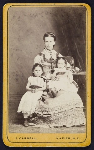 Carnell, Samuel (Napier) fl 1873-1875 :Portrait woman with two children