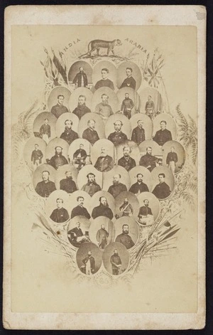 Creator unknown :Composite portrait of officers of the 65th Regiment