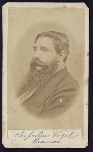 Photographer unknown :Portrait of Sir Julius Vogel