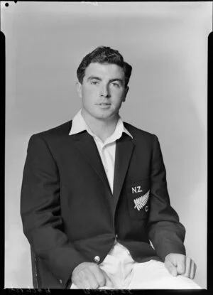 Mr G A Bartlett, member of the New Zealand Cricket Singles Team, South African tour, 1961