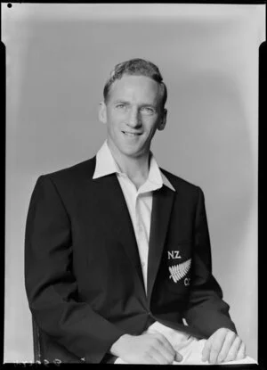 Mr F J Cameron, member of the New Zealand Cricket Singles team, South African tour, 1961
