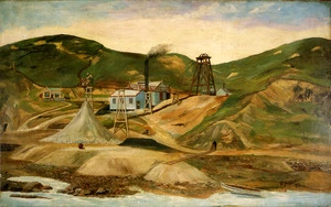 Huddlestone, William :[Goldmining battery. Golden Pah Mine, Coromandel] W. Huddlestone 1897