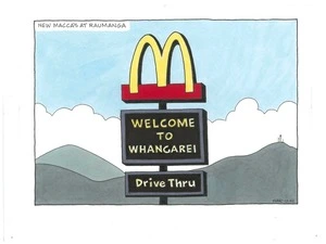 New McDonald's at entrance to Whangarei