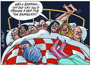 Andrew Little provides a bed for the homeless