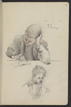 Hodgkins, Frances Mary 1869-1947 :Percy [Hodgkins. Portrait of woman. ca 1890]