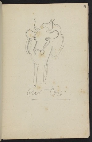 Hodgkins, Frances Mary 1869-1947 :Our cow. [ca 1890]