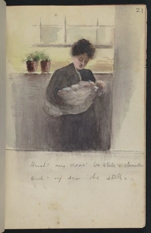 Hodgkins, Frances Mary 1869-1947 :Hush! my dear! be still and slumber... [ca 1890]