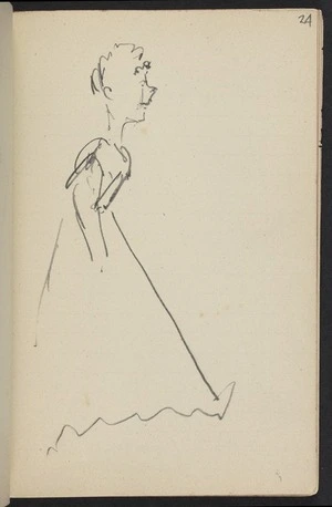 Hodgkins, Frances Mary 1869-1947 :[Woman stepping forward. ca 1890]