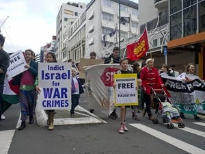 Free Palestine protest, Wellington