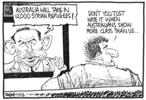 "Australia will take in 12,000 Syrian refugees!"