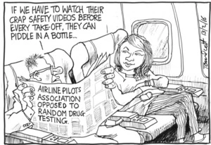 Airline pilots association opposed to random drug testing