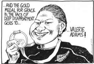 "And the gold medal for grace in the face of deep disappointment goes to - Valerie Adams!"