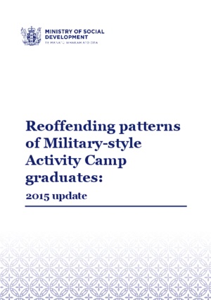 Reoffending patterns of military-style activity camp graduates, 2015 update / Philip Spier and Hailong Sun.