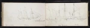 Williams, Edward Arthur 1824-1898 :Tauranga. Rifleman. HMS Miranda. Sandfly. 24 Apr. [1864].