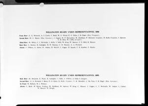 Player lists of Wellington Rugby Union representative teams of 1898 and 1899