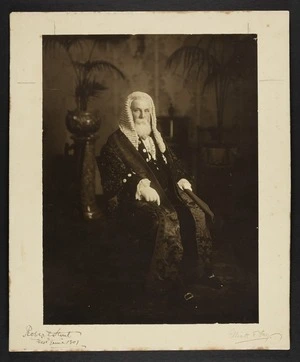 Portrait of Sir Robert Stout in legal dress