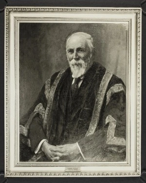 Portrait of Sir Robert Stout in academic costume