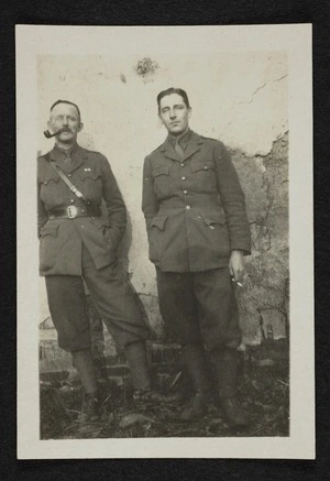 Mr Tuckwell and Mr Green of the 4th Battalion Grenadier Guards, during World War One