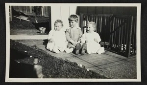 Robert Edward Stout, Arthur Duncan Stout, and a third unidentified infant