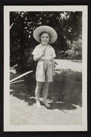 Vida Mary Stout in garden