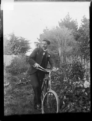 Man with bicycle