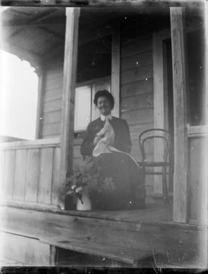 Woman on verandah