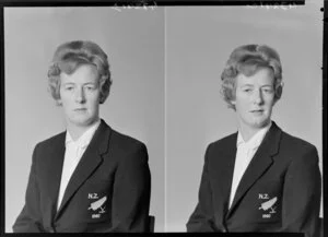 Miss M A Dobson, New Zealand hockey representative of 1960