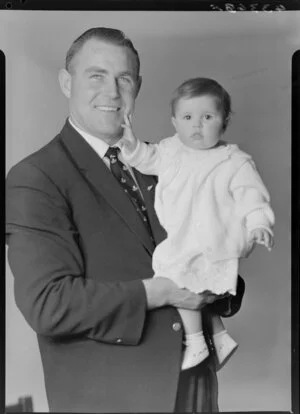 Mr D B Clarke with child