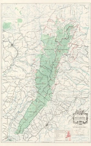 Map of the Ruahine mountain system / drawn & published by the Department of Lands and Survey.