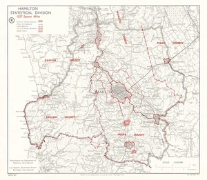 Hamilton statistical division / drawn by the Department of Lands & Survey, Wellington N.Z.