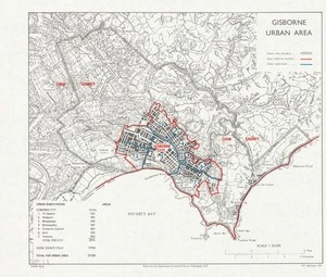 Gisborne urban area / drawn by the Department of Lands & Survey, Wellington N.Z.