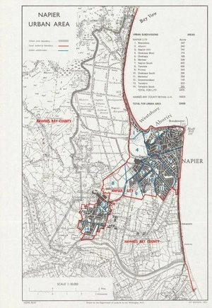 Napier urban area / drawn by the Department of Lands & Survey Wellington, N.Z.